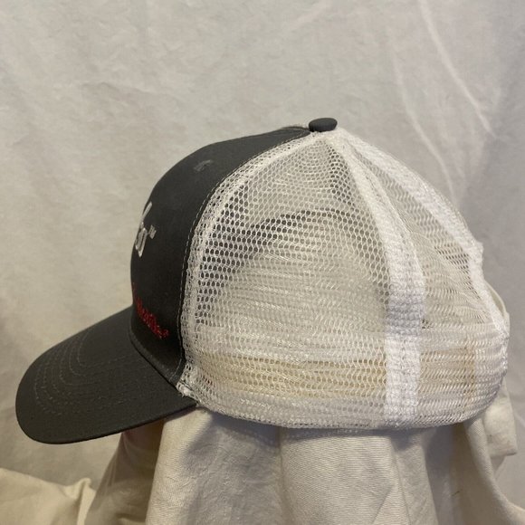 LG V30 T Mobile Promotional Advertiser Ball Cap Trucker Hat Gray W/ White Mesh - Picture 5 of 10